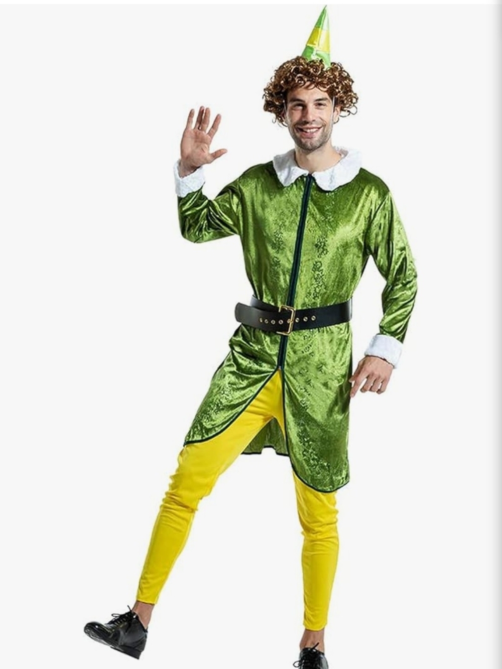 Buddy The Elf Green and Yellow  Costume - Festive Holiday Outfit
